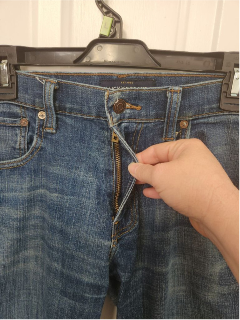 Lucky Brand Blue Slim Straight Jeans Waist 32 Inseam 30 - Picture 5 of 12